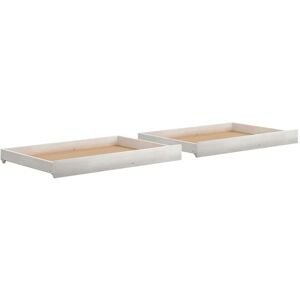 Day Bed Drawers 2 pcs White Solid Pinewood vidaXL - White