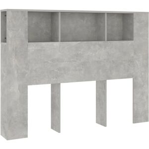 Headboard Cabinet Concrete Grey 140x18.5x104.5 cm Vidaxl Grey