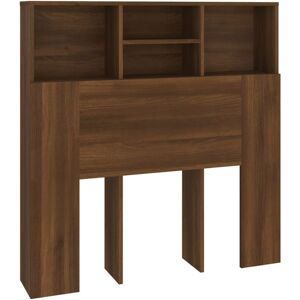 Headboard Cabinet Brown Oak 100x19x103.5 cm Vidaxl Brown