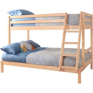 COMFY LIVING Wooden Triple Bunk Bed in Natural