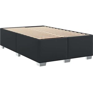 Bed Frame without Mattress Black Double Faux Leather Vidaxl
