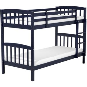 Beliani - Bunk Bed 3' eu Single Children Kids Bedroom High Sleeper Blue Pine Wood Revin