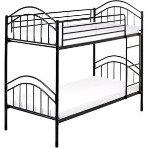 Beliani - Bunk Bed 3ft eu Single Children Kids Bedroom High Sleeper Iron Frame Black Chartres