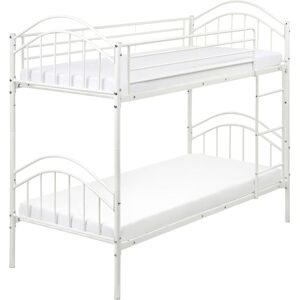 Beliani - Bunk Bed 3ft eu Single Children Kids Bedroom High Sleeper Iron Frame White Chartres