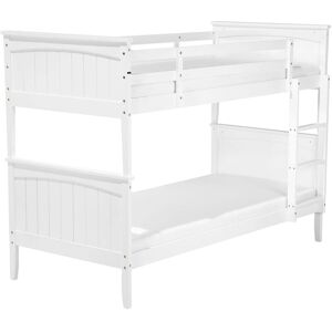 Beliani - Pinewood Bunk Bed Storage 3' eu Single 2 Person Kids Bedroom Wooden White Albon