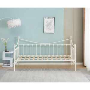 Kosy Koala - Daybed Without Trundle White 3ft Single Bed with 1 Mattress Metal Bedroom Living Room