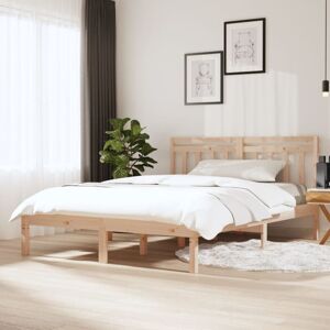 BONNEVIE Double Bed Frame,Bed Frame without Mattress King Size Solid Wood VSVS96071