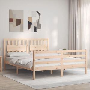 Bonnevie - Double bed,Adult bed,Bed Frame without Mattress King Size Solid Wood VSVS309744