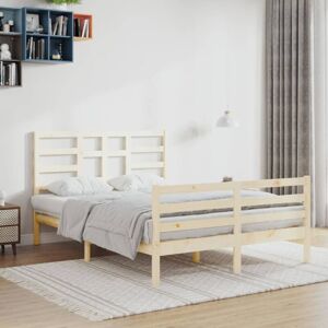 BONNEVIE Double bed,Adult bed,Bed Frame without Mattress Solid Wood 120x200 cm VSVS673833