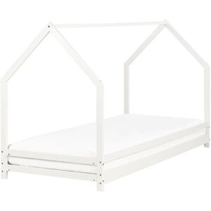 Beliani - Kids House Bed Pine Wood eu Single Size 3ft with Slatted Base White Appy