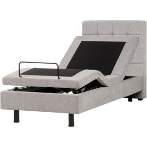 Beliani - Modern eu Small Single 2ft6 Electric Bed Adjustable Remote Control Light Grey Duke