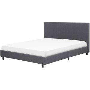 BELIANI Modern Fabric eu King Size Waterbed with Mattress 5ft3 Grey Albi
