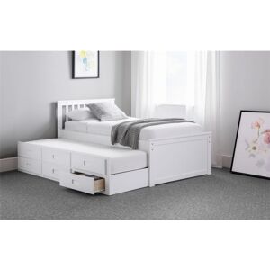 Marlborough - Premier Crisp Pure White Day Bed Single 3ft (90cm) + Pull Out Bed (Guest Bed)