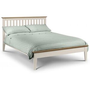 Marlborough - Premium Timeless Two Tone Stone White and Oak Bed Frame - Double 4ft 6' (135cm)