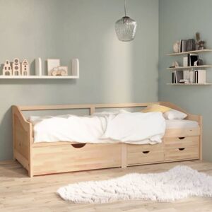 Bonnevie - Single Bed,3-Seater Day Bed without Mattress Solid Pinewood 90x200cm VSVS79873