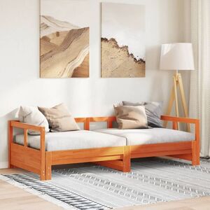 BONNEVIE Single Bed,Adult bed,Daybed without Mattress Wax Brown 90x200 cm Solid Wood Pine VSVS368960