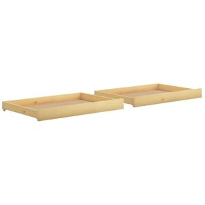 Day Bed Drawers 2 pcs Solid Pinewood Vidaxl