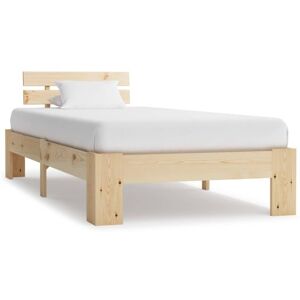 vidaXL Solid Pine Wood Bed Frame - 90x200 cm - Bed Frame vidaXL Solid Pine Wood Bed Frame - 90x200 cm - Bed Frame