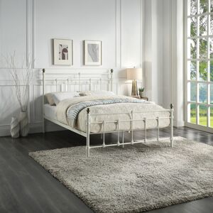 SLUMBERWORX Bayford Traditional White Metal Bed Frame - Double SLUMBERWORX Bayford Traditional White Metal Bed Frame - Double