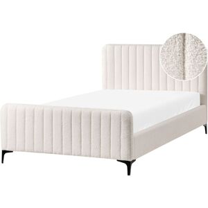 BELIANI Bed Boucle LUNAN 120 x 200 cm (EU Small Double) Off-White BELIANI Bed Boucle LUNAN 120 x 200 cm (EU Small Double) Off-White