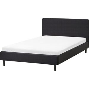 BELIANI Bed Fabric FITOU 120 x 200 cm (EU Small Double) Black BELIANI Bed Fabric FITOU 120 x 200 cm (EU Small Double) Black