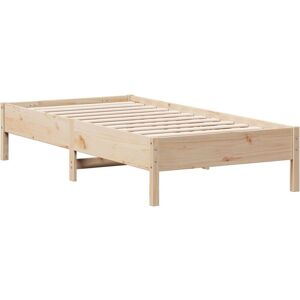 Bed Frame without Mattress 75x190 cm Small Single Solid Wood Pine vidaXL Bed Frame without Mattress 75x190 cm Small Single Solid Wood Pine vidaXL