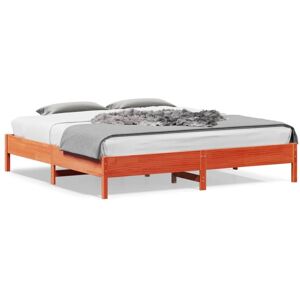 vidaXL Bed Frame Solid Pine Wood 200x200 cm - Rustic Natural Look vidaXL Bed Frame Solid Pine Wood 200x200 cm - Rustic Natural Look