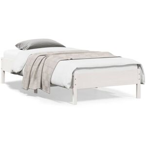 Bed Frame without Mattress White 90x200 cm Solid Wood Pine vidaXL Bed Frame without Mattress White 90x200 cm Solid Wood Pine vidaXL