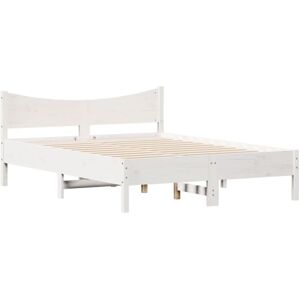 Bed Frame without Mattress White 140x190 cm Solid Wood Pine Vidaxl Bed Frame without Mattress White 140x190 cm Solid Wood Pine Vidaxl