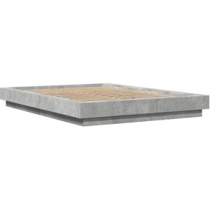 Vidaxl - Bed Frame with led Lights without Mattress Concrete Grey 120x190cm Vidaxl - Bed Frame with led Lights without Mattress Concrete Grey 120x190cm