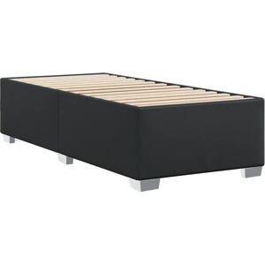 Bed Frame without Mattress Black 90x190 cm Single Faux Leather Vidaxl Bed Frame without Mattress Black 90x190 cm Single Faux Leather Vidaxl