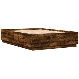 Bed Frame without Mattress Smoked Oak 140x200 cm Vidaxl Bed Frame without Mattress Smoked Oak 140x200 cm Vidaxl