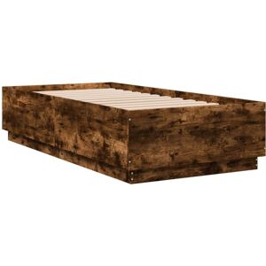 Vidaxl - Bed Frame without Mattress Smoked Oak 75x190 cm Small Single Vidaxl - Bed Frame without Mattress Smoked Oak 75x190 cm Small Single