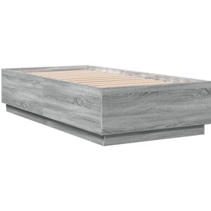 Vidaxl - Bed Frame without Mattress Grey Sonoma 90x190 cm Single Vidaxl - Bed Frame without Mattress Grey Sonoma 90x190 cm Single