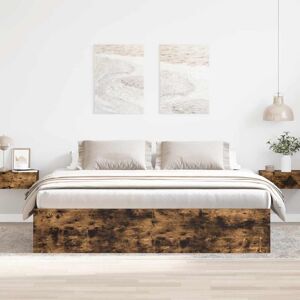 vidaXL Bed Frame Smoked Oak Super King - Bed Frame vidaXL Bed Frame Smoked Oak Super King - Bed Frame