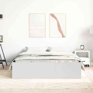 vidaXL White 140x200 cm Bed Frame with Storage - Bed Base vidaXL White 140x200 cm Bed Frame with Storage - Bed Base