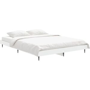 Bed Frame without Mattress White 135x190 cm Double Engineered Wood Vidaxl Bed Frame without Mattress White 135x190 cm Double Engineered Wood Vidaxl