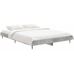 Bed Frame without Mattress Concrete Grey 135x190 cm Double Vidaxl Bed Frame without Mattress Concrete Grey 135x190 cm Double Vidaxl
