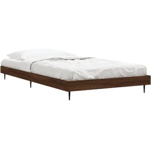 Bed Frame without Mattress Brown Oak 100x200 cm Engineered Wood Vidaxl Bed Frame without Mattress Brown Oak 100x200 cm Engineered Wood Vidaxl
