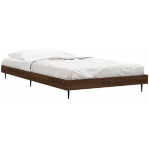 Bed Frame without Mattress Brown Oak 90x200 cm Engineered Wood Vidaxl Bed Frame without Mattress Brown Oak 90x200 cm Engineered Wood Vidaxl
