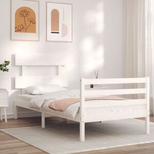 Bed Frame without Mattress White 100x200 cm Solid Wood Vidaxl Bed Frame without Mattress White 100x200 cm Solid Wood Vidaxl