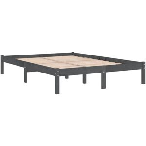 810039 Bed Frame without Mattress Grey Solid Wood 200x200 cm Vidaxl 810039 Bed Frame without Mattress Grey Solid Wood 200x200 cm Vidaxl