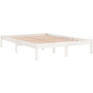 Bed Frame without Mattress White Solid Wood Small Double vidaXL Bed Frame without Mattress White Solid Wood Small Double vidaXL