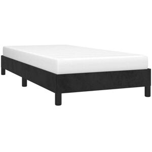 Bed Frame without Mattress Black 90x190 cm Single Single Velvet vidaXL Bed Frame without Mattress Black 90x190 cm Single Single Velvet vidaXL