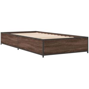 Bed Frame without Mattress Brown Oak 90x200 cm Vidaxl Bed Frame without Mattress Brown Oak 90x200 cm Vidaxl