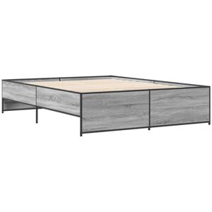 Bed Frame without Mattress Grey Sonoma 160x200 cm Vidaxl Bed Frame without Mattress Grey Sonoma 160x200 cm Vidaxl