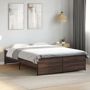 Bed Frame without Mattress Brown Oak 120x200 cm Vidaxl Bed Frame without Mattress Brown Oak 120x200 cm Vidaxl