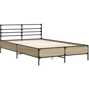 Bed Frame without Mattress Sonoma Oak 120x200 cm Vidaxl Bed Frame without Mattress Sonoma Oak 120x200 cm Vidaxl