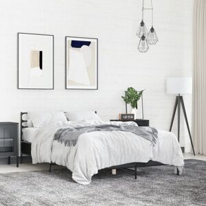 Bed Frame without Mattress Black 135x190 cm Double Vidaxl Bed Frame without Mattress Black 135x190 cm Double Vidaxl