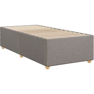 Bed Frame without Mattress Taupe 100x200 cm Fabric Vidaxl Bed Frame without Mattress Taupe 100x200 cm Fabric Vidaxl
